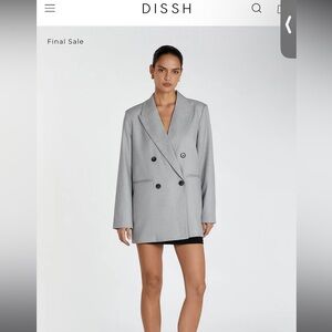 Dissh grey blazer Beckham silver size US8